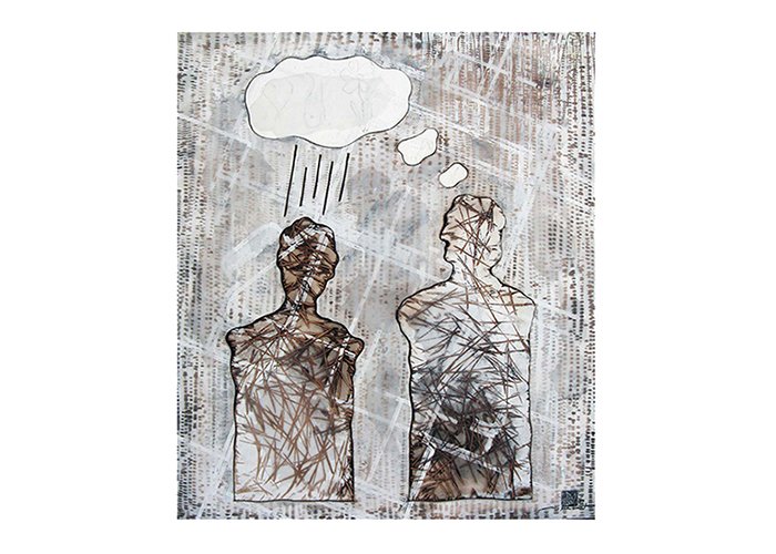 double talk • 123 x 106 cm • Acryl auf Holz